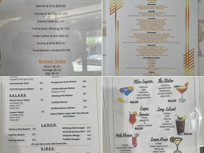 Status Restaurant & Bar Menu