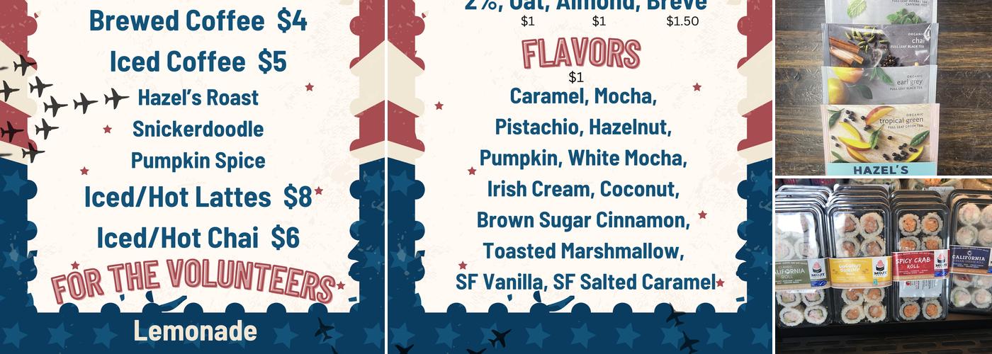 Hazel's Downtown Menu