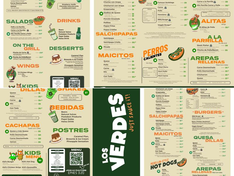 Los Verdes 88 Menu