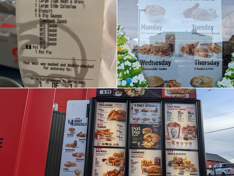 KFC Menu