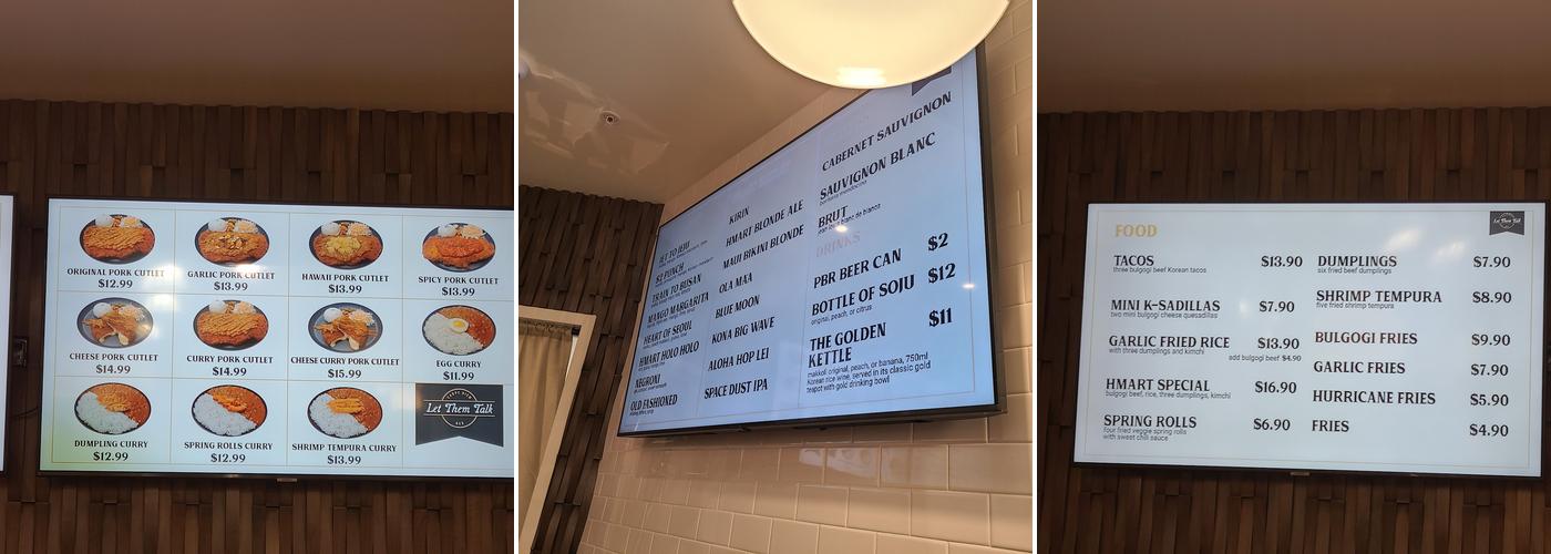 Let Them Talk Bar Menu