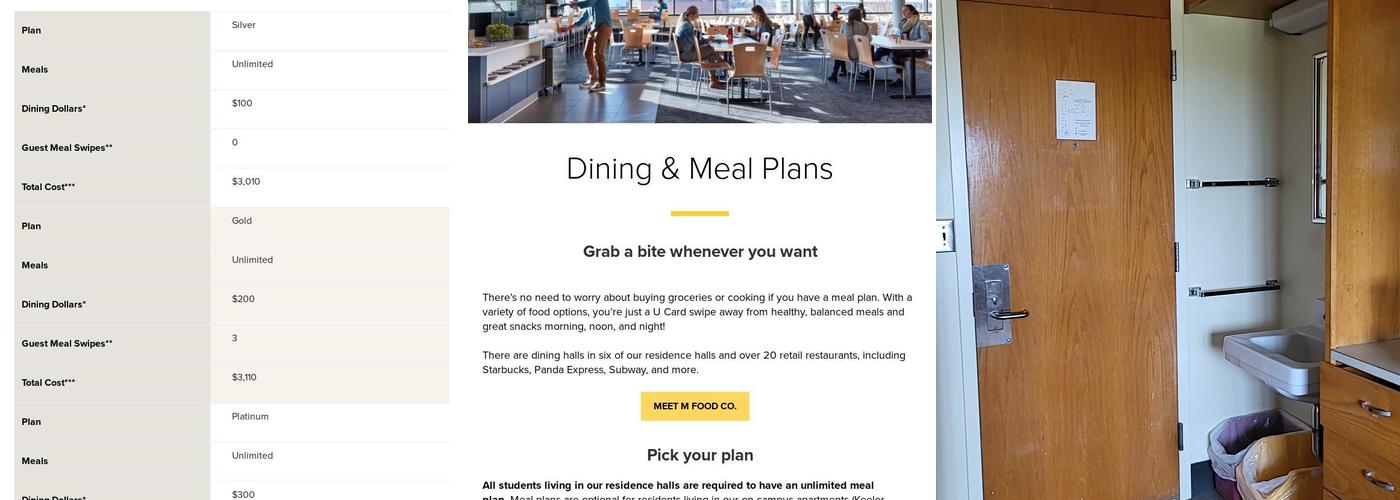 Bailey Hall Menu