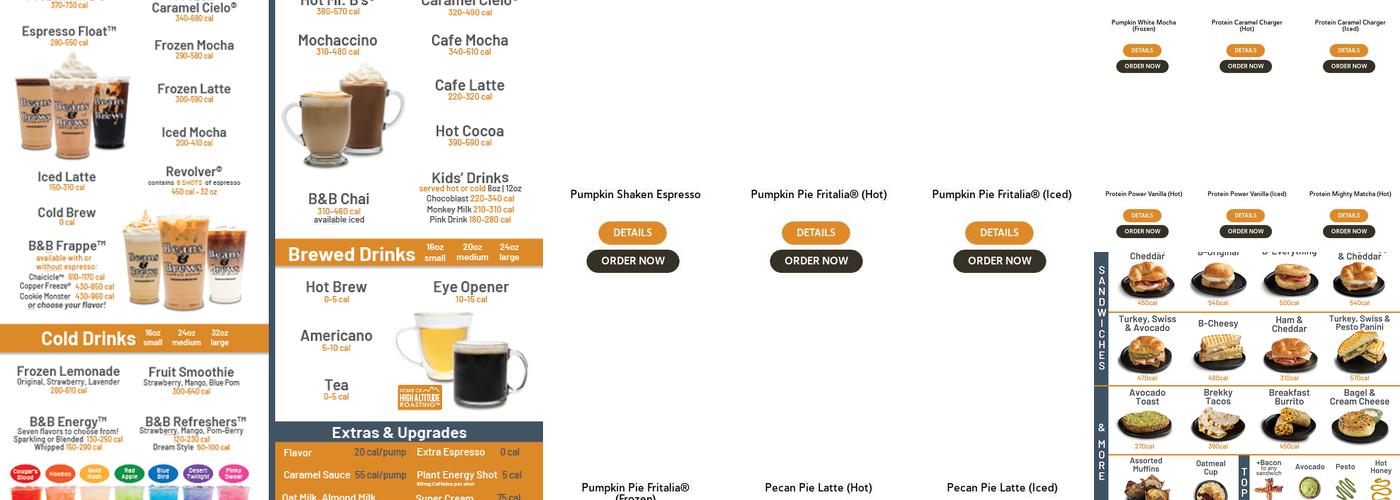 Beans & Brews Coffeehouse Menu