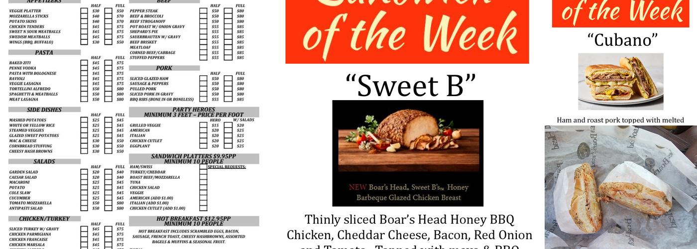 Dunton Corner Deli Menu