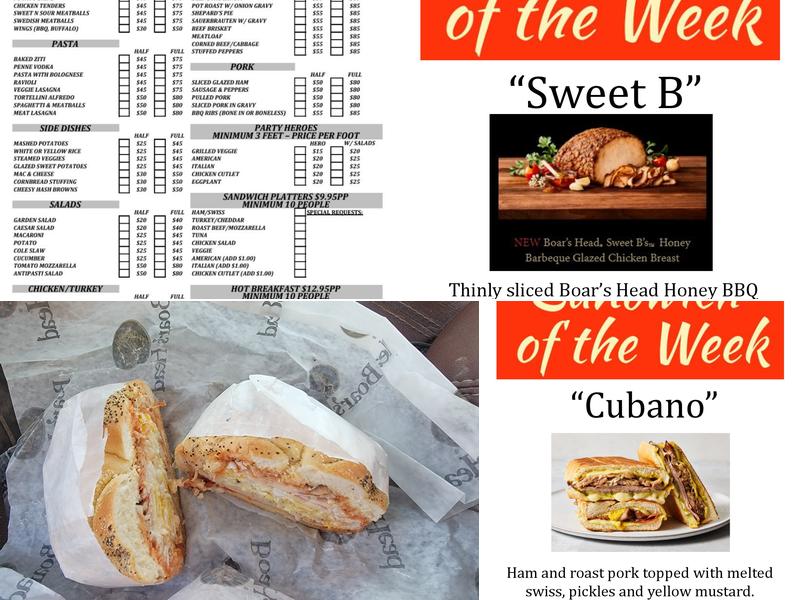 Dunton Corner Deli Menu