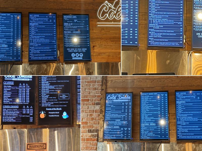 Cold Smoke San Angelo Menu
