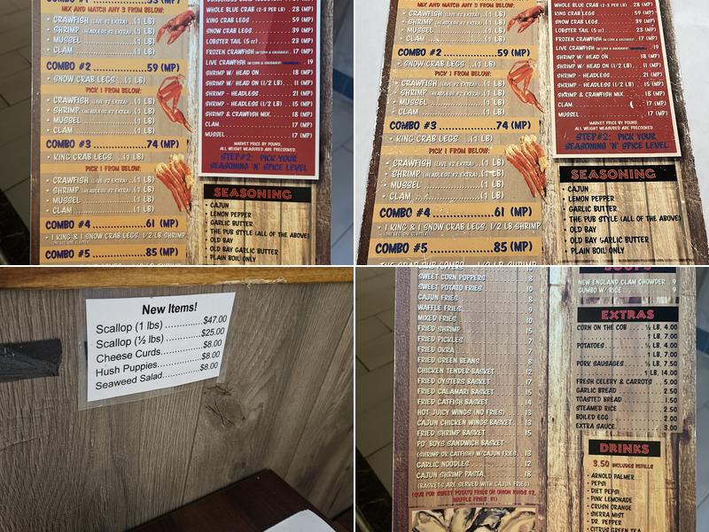 Crab Pub - Oceanside Menu