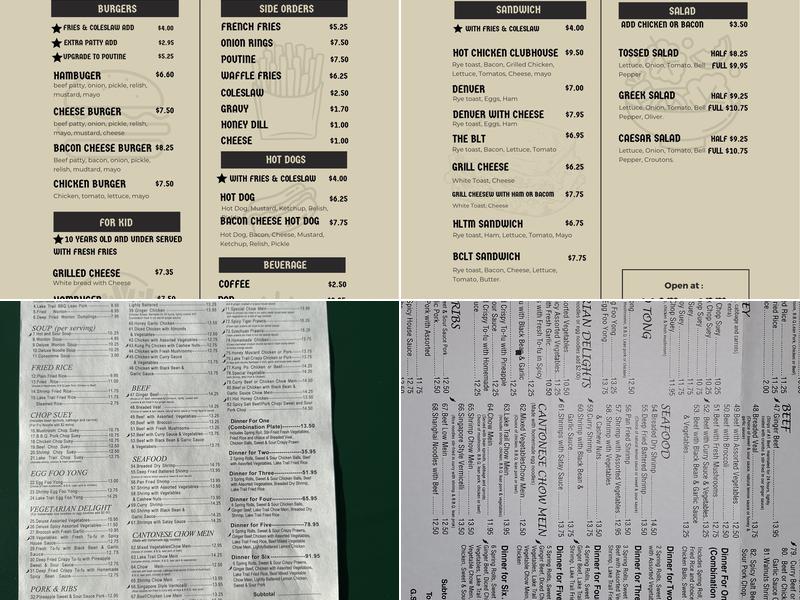 Lake Trail Family Restaurant Menu