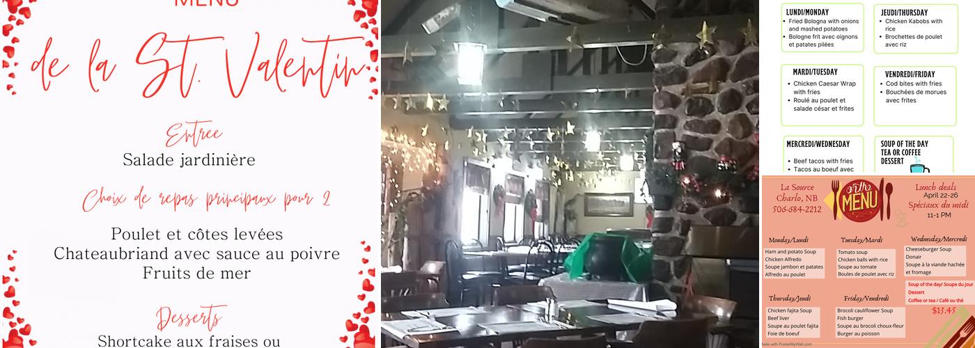 La Source Restaurant Menu