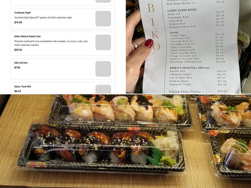 Ebiko Menu