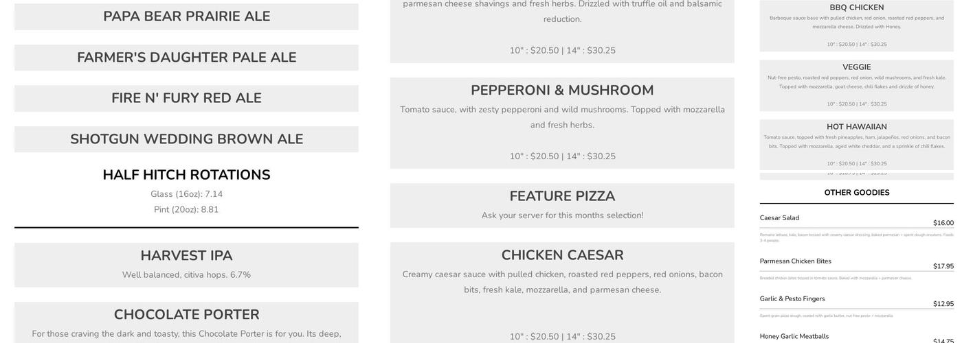 The Mash | Legacy Menu