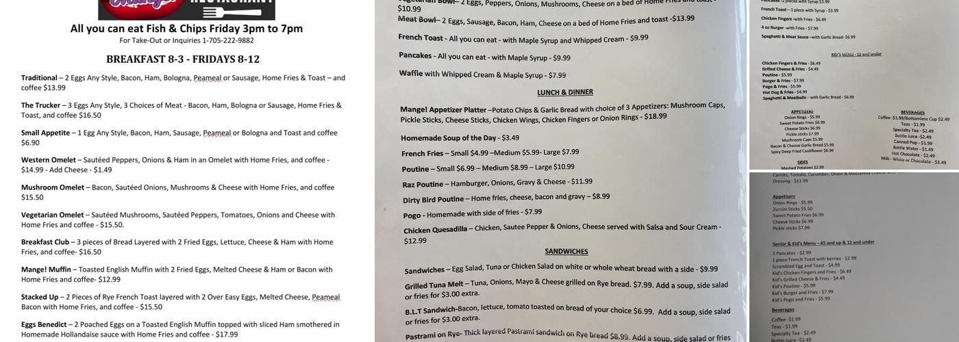 Mange! Menu