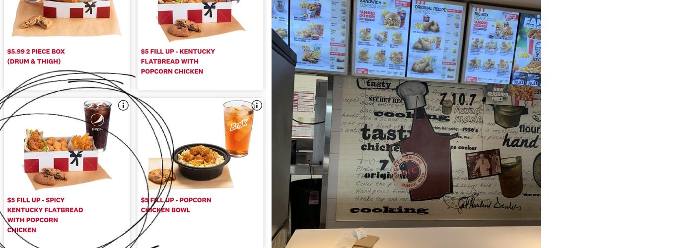 KFC Menu
