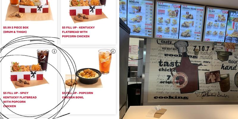 KFC Menu
