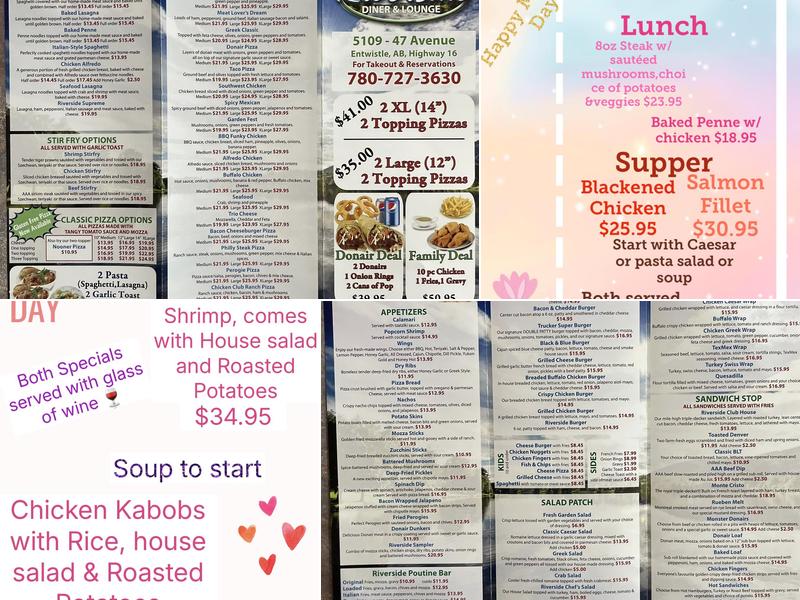 Riverside Diner & Lounge Menu