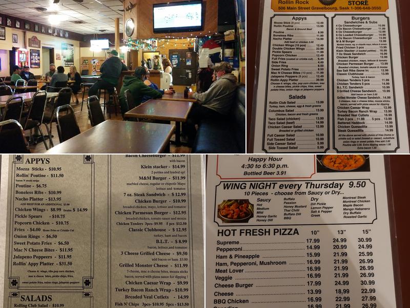 Rollin Rock Bar & Grill Menu