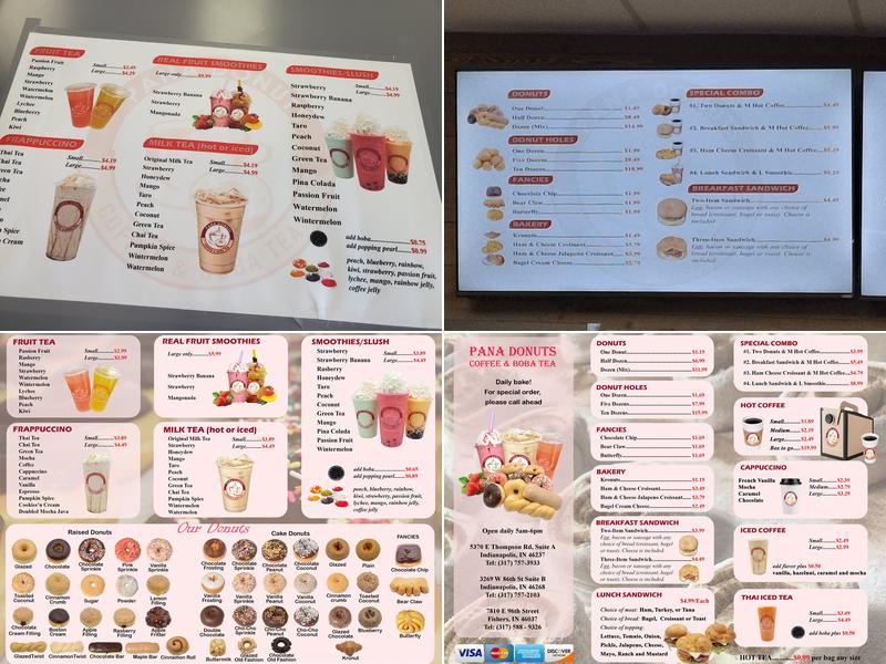 PANA Donuts Menu