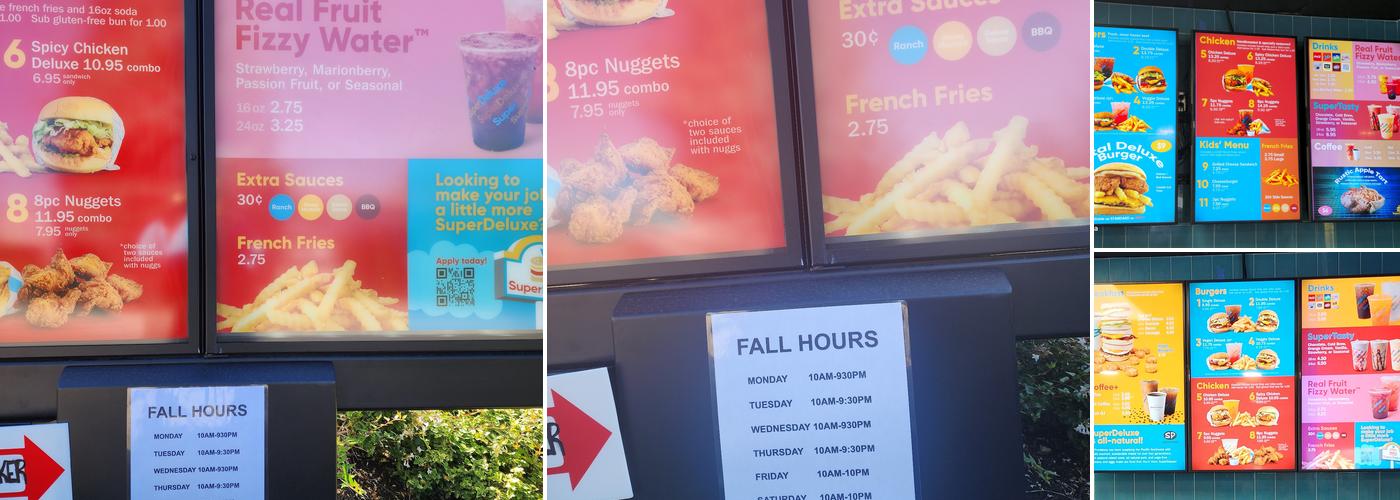 Super Deluxe Menu