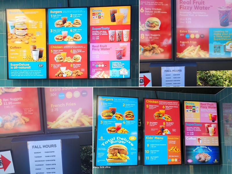 Super Deluxe Menu