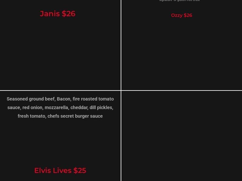 Give Pizza Chance Menu