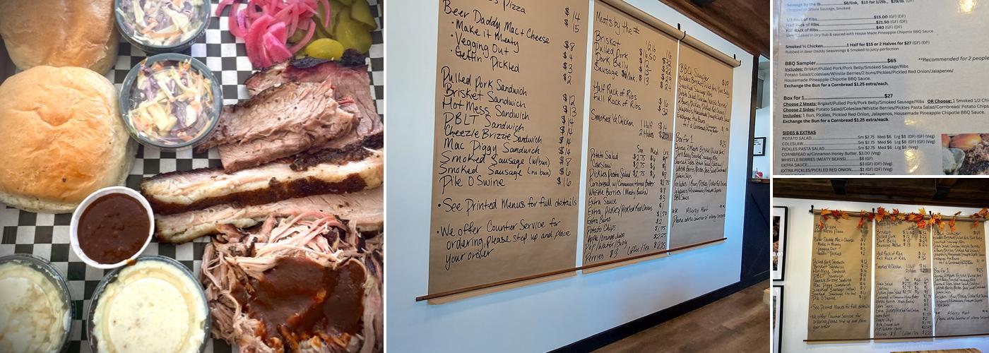Beer Daddy BBQ Menu