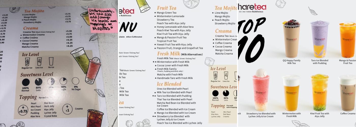 ShareTea Chesapeake Menu