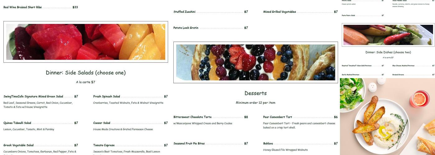 SwingTimeCatering Menu