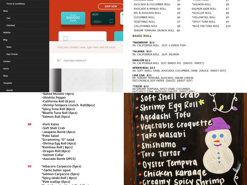 Ari Sushi Menu
