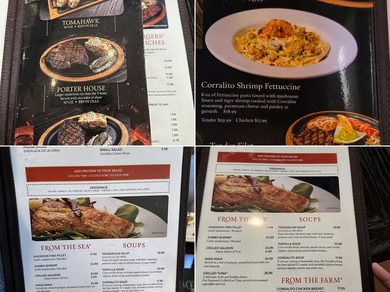 Corralito Steak House Lubbock Menu