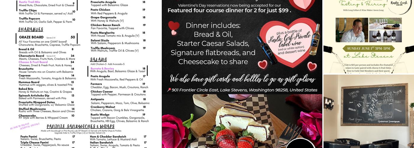 Rustic Cork Menu