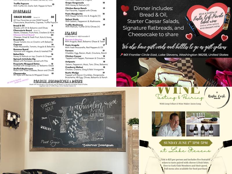 Rustic Cork Menu