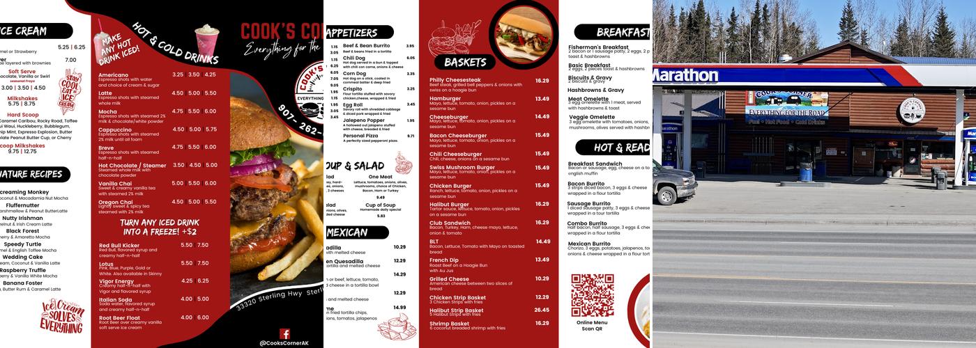 Cook's Corner Menu