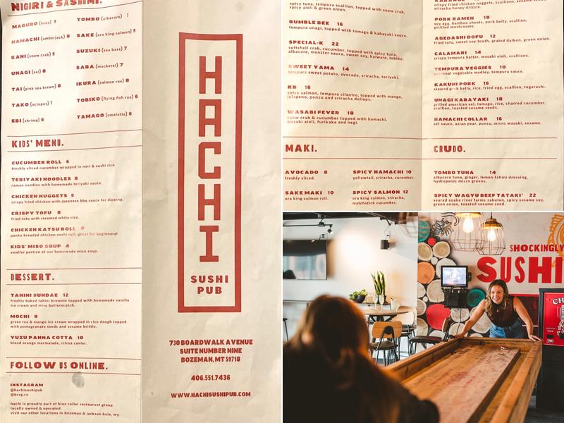 Hachi Sushi Pub Menu