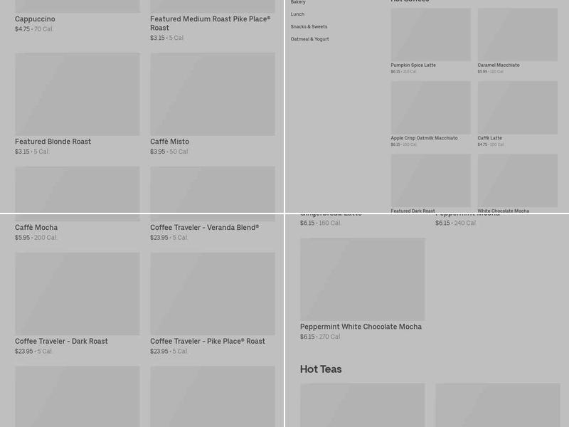 Starbucks Menu