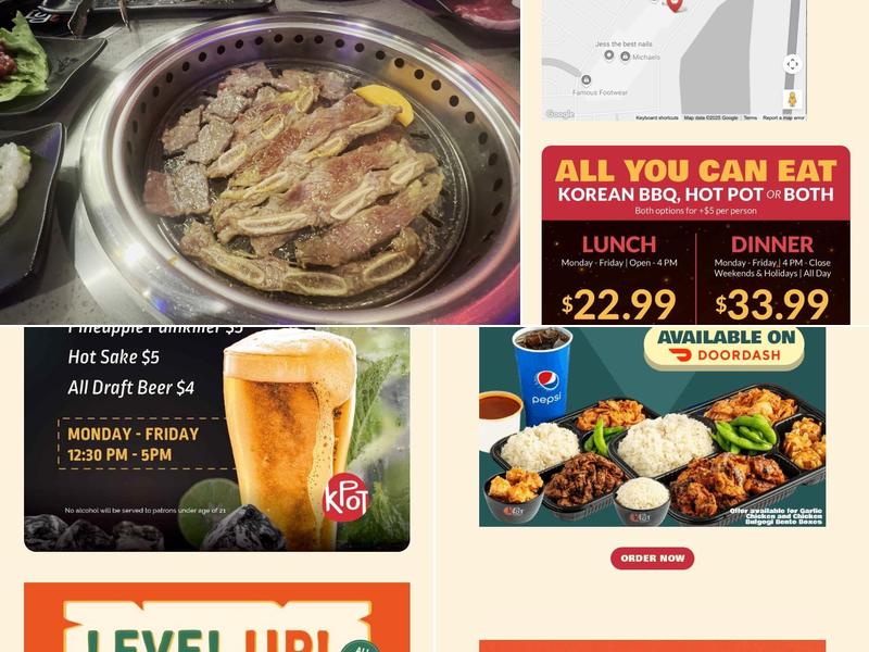 KPOT Korean BBQ & Hot Pot Menu