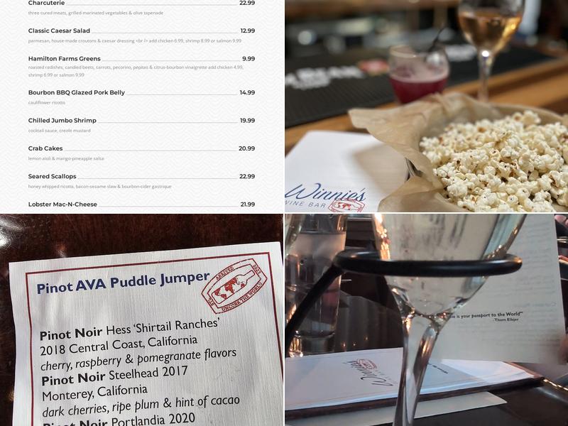 Winnie's Wine Bar Menu
