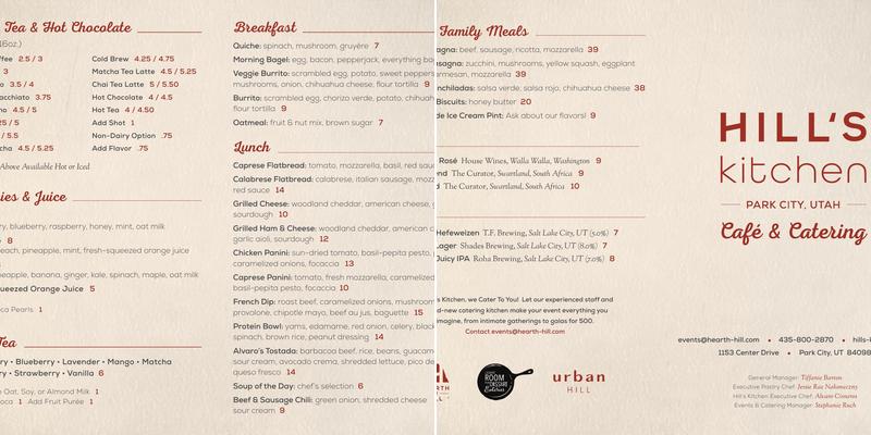 Hill's Kitchen Menu