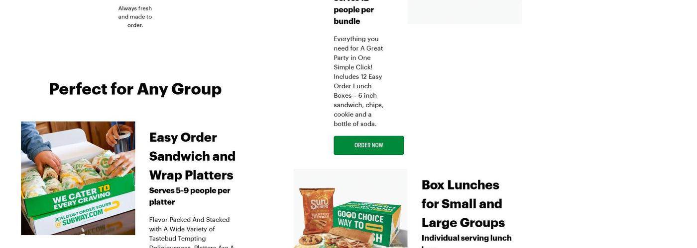 Subway Menu