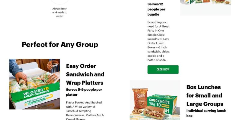 Subway Menu