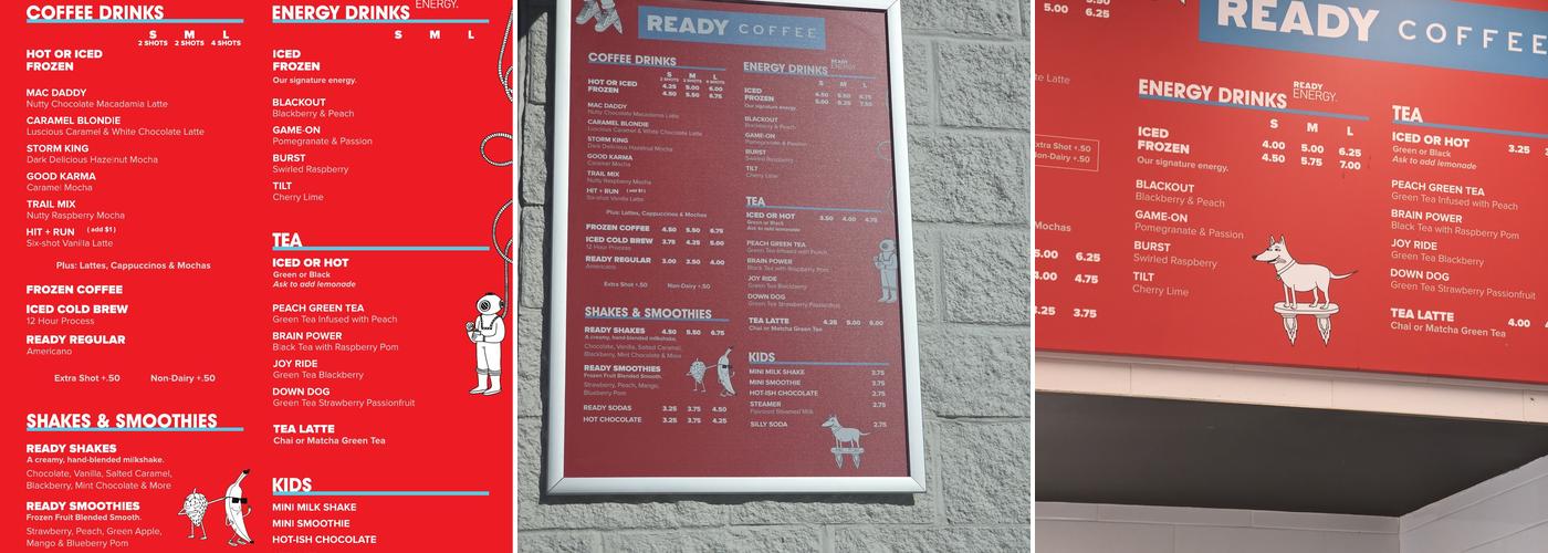 Ready Coffee Menu