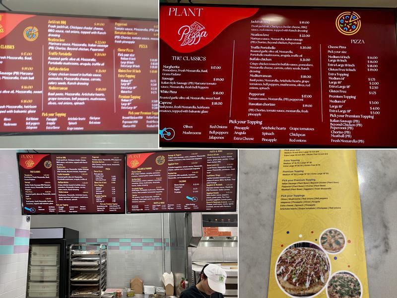 PLANT PIZZA Menu