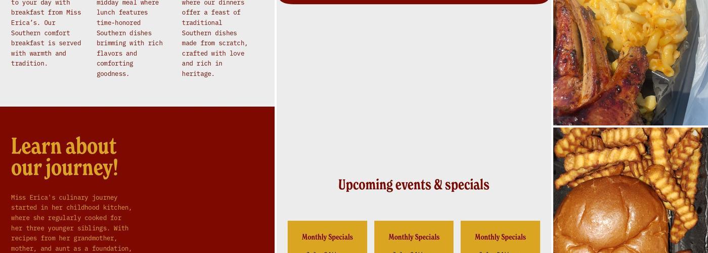 Miss Erica's Kitchen LLC Menu
