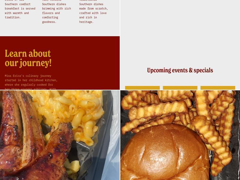 Miss Erica's Kitchen LLC Menu