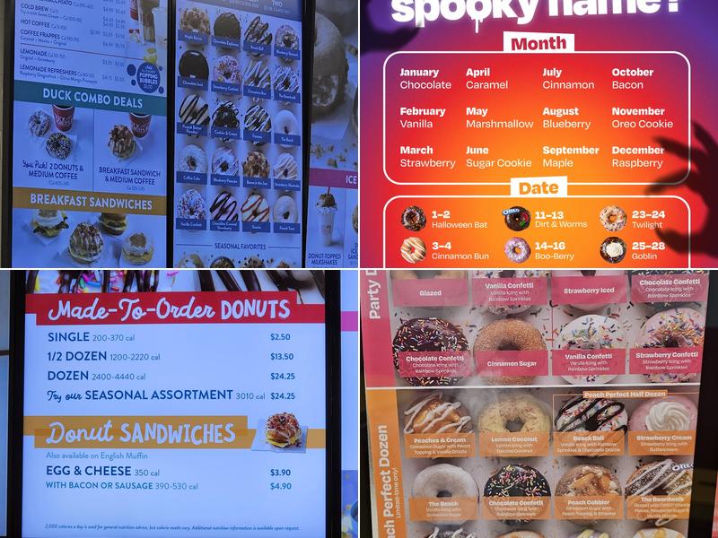Duck Donuts Menu