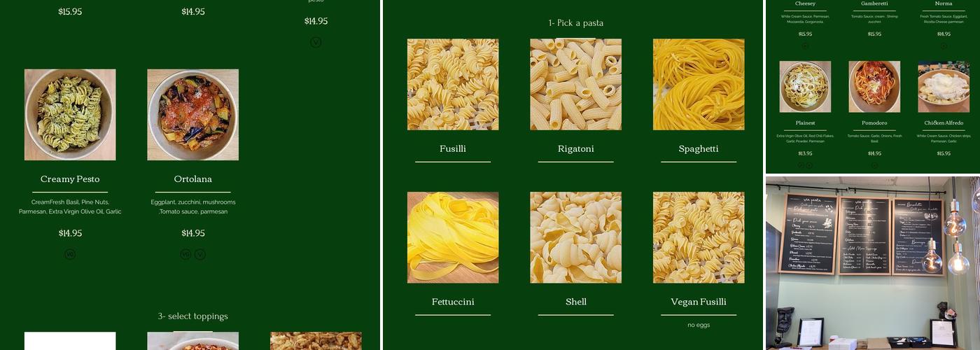 Via Pasta Menu
