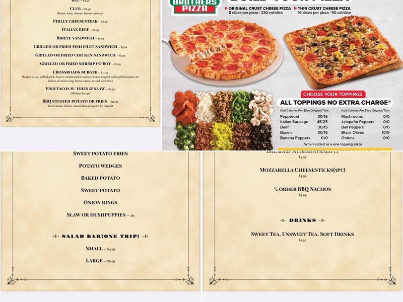 Crossroad Express Gas Station Menu