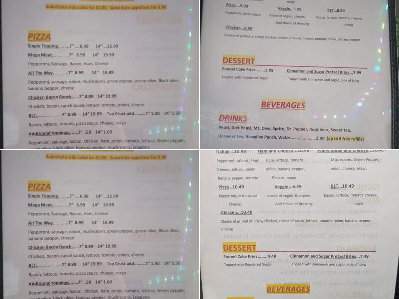 Players Pizza and Grill Menu