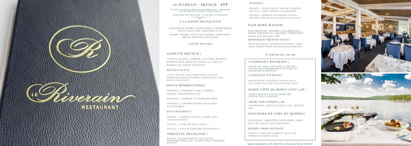 Le Riverain Menu
