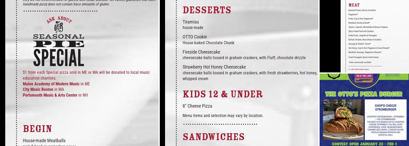 OTTO Menu