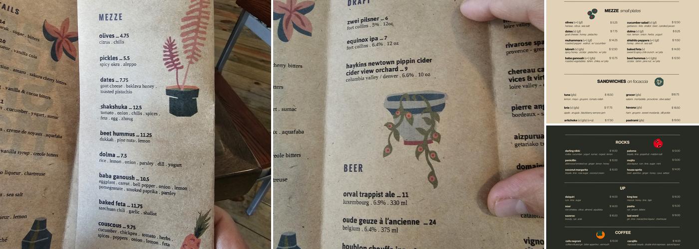 Persimmon Menu